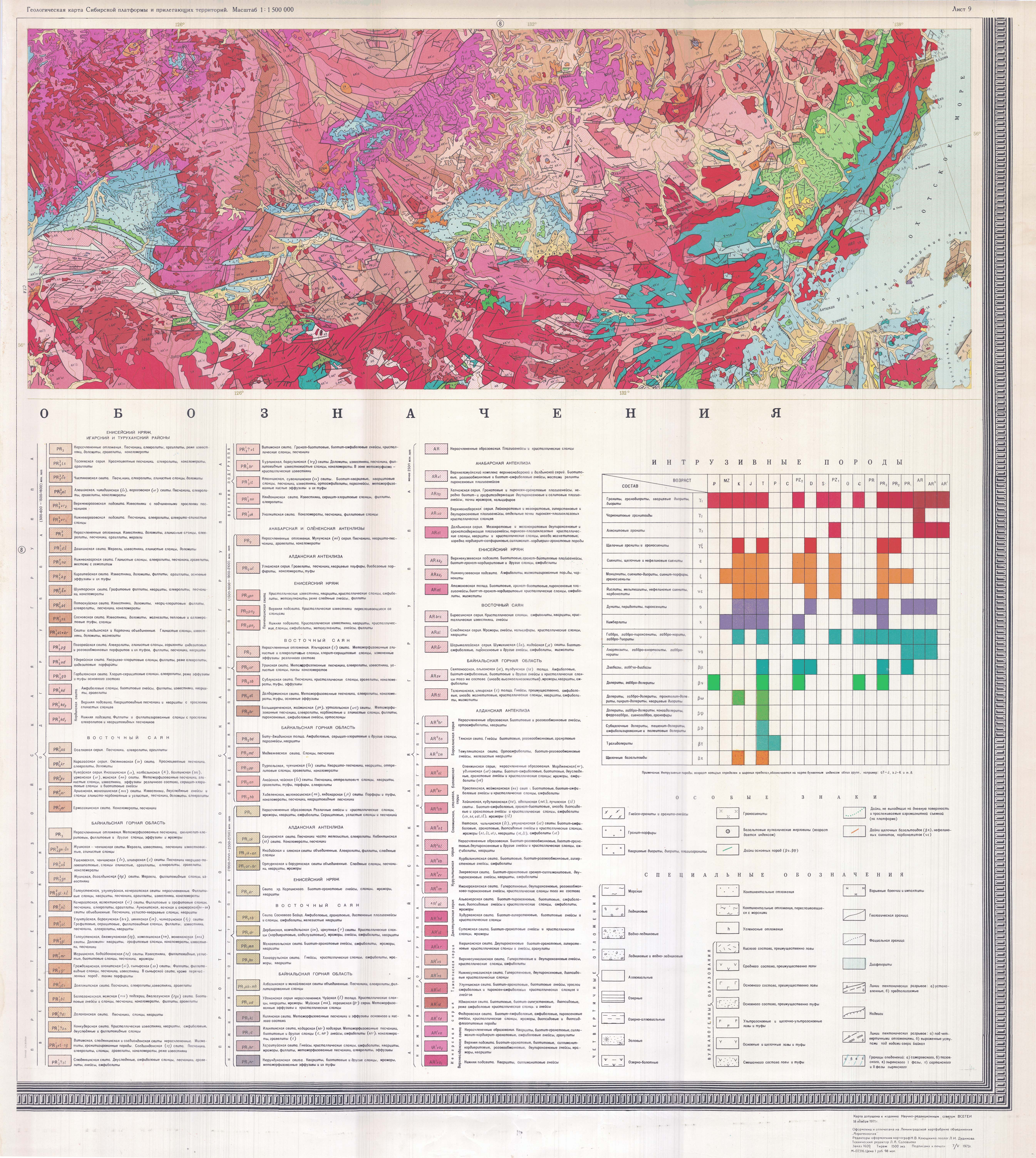 Геологическая карта москвы