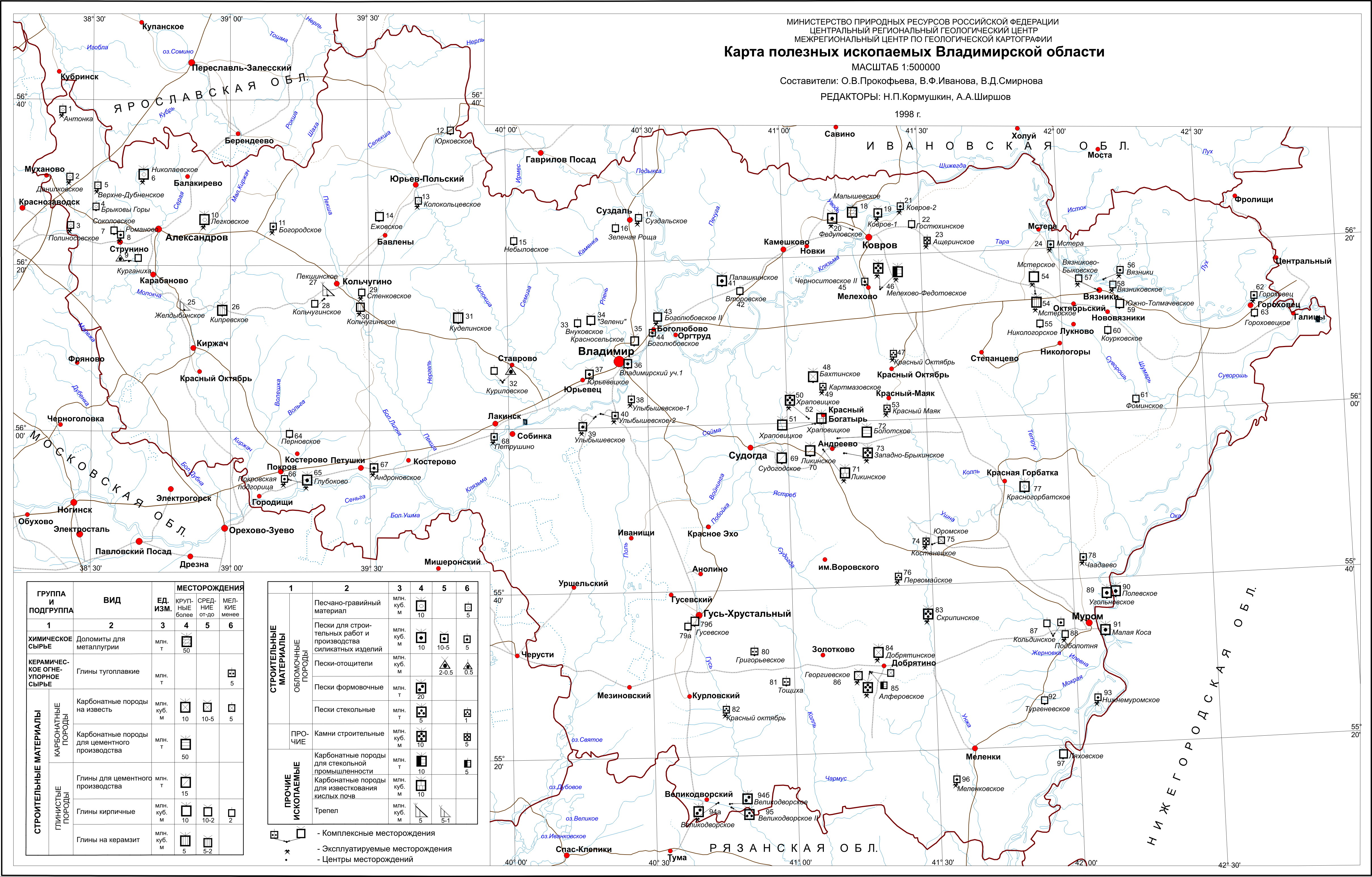 Карта Владимирской Области Фото