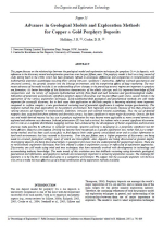 Advances in geological models and exploration methods for copper ± gold porphyry deposits / Достижения в области геологических моделей и методов разведки медно- золотопорфировых месторождений