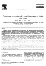An apparatus to experimentally model the dynamics of ductile shear zones