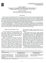 Author’s reply to “Comments on classification and reporting of mineral resources for high-nugget effect gold vein deposits,” by M. Vallée /Ответ автора на “Комментарии к Классификация и отчетность о минеральных ресурсах золото-кварцевых... " М. Валле
