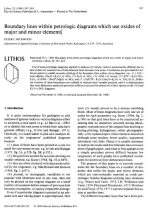 Boundary lines within petrologic diagrams which use oxides of major and minor elements / Граничные линии на петрологических схемах, в которых используются оксиды как основные и второстепенные элементы 