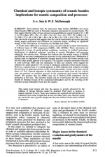 Chemical and isotopic systematics of oceanic basalts: implications for mantle composition and processes / Химическая и изотопная систематика океанических базальтов: влияние на состав мантии и мантийные процессы