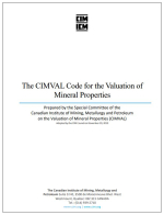 The CIMVAL code for the valuation of mineral properties / Кодекс CIMVAL для оценки свойств полезных ископаемых