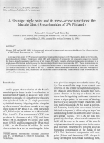 A cleavage triple point and its meso-scopic structures: the Mustio Sink (Svecofennides of SW Finland)