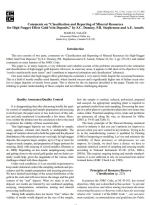Comments on “Classification and reporting of mineral resources for high-nugget effect gold vein deposits,” by S.C. Dominy, P.R. Stephenson and A.E. Annels / Комментарии к "Классификация и отчет о минеральных ресурсах для жильных месторождений золота..."