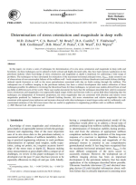 Determination of stress orientation and magnitude in deep wells / Определение направления и величины напряжений в глубоких скважинах