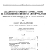 Die ammoniten-gattung taramellieras im sudwestdeutschen unter-und mittelmalm / Род аммонитов taramellieras в нижнем и среднем течении Юго-западной Германии