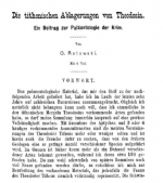 Die tithonischen Ablagerungen von Theodosia. Ein Beitrag zur Paläontologie der Krim / Титонские отложения Феодосии. Вклад в крымскую палеонтологию