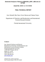 Elemental analysis of glass by SEM-EDS, µXRF, LIBS and LAICP-MS / Элементный анализ стекол с применением SEM-EDS, µXRF, LIBS and LAICP-MS 