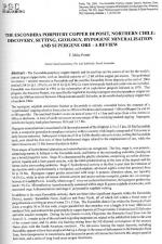The Escondida Porphyry Copper Deposit, Northern Chile: Discovery, Setting, Geology, Hypogene Mineralisation and Supergene Ore - A Review
