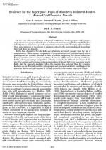 Evidence for the supergene origin of alunite in sediment-hosted Micron Gold Deposits, Nevada / Доказательства гипергенного происхождения алунита в залежах золота Micron Gold, Невада