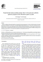 Experimental intracrystalline plastic flow in hot-pressed synthetic quartzite prepared from Brazilian quartz crystals