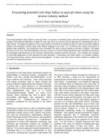 Forecasting potential rock slope failure in open pit mines using the inverse-velocity method / Прогнозирование потенциального разрушения откосов горных пород в карьерах открытым способом с использованием метода обратной скорости