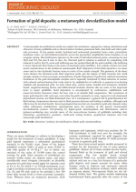 Formation of gold deposits: a metamorphic devolatilization model / Формация золоторудного месторождения: метаморфическая модель дегазации