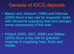 Genesis of IOCG deposits / Генезис месторождений типа IOCG 