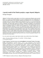 A genetic model of the Elatsite porphyry copper deposit, Bulgaria / Генетическая модель медно-порфирового месторождения Элацит, Болгария
