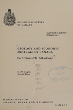 Geology and economic minerals of Canada. Part B (chapters VIII-XIII and index) / Геология и экономика полезных ископаемых Канады