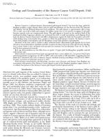 Geology and geochemistry of the Barneys Canyon gold deposit, Utah