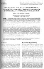 Geology of the Arizaro and Lindero Prospects, Salta Province, Northwest Argentina: Mid-Miocene Hydrothermal Fe-Ox Copper-Gold Mineralisation