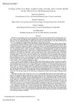 Geology of the cove mine, Lander County, Nevada, and a genetic model for the McCoy-Cove hydrothermal system / Геология шахты Коув, округ Ландер, штат Невада, и генетическая модель гидротермальной системы Маккой-Коув