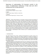 Importance of understanding 3-D kinematic controls in the  review of displacement monitoring of deep open pits above  underground mass mining operations / Важность понимания 3D кинематического управления при анализе мониторинга смещений в глубоких карьера