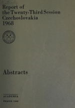 International geological congress. Report of the 23 session Czechoslovakia. Abstracts / Международные геологический конгресс. 23-я сессия. Чехословакия. Тезисы докладов