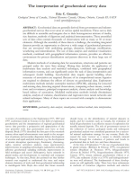 The interpretation of geochemical survey data / Интерпретация данных геохимических исследований