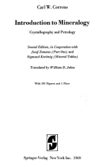 Introduction to mineralogy. Crystallography and petrology / Введение в минералогию. Кристаллография и петрология