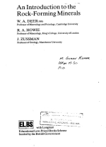 An introduction to the rock-forming minerals / Знакомство с породообразующими минералами