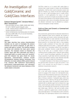 An investigation of gold/ceramic and gold/glass interfaces / Исследование взаимодействия золота с керамикой и золота со стеклом