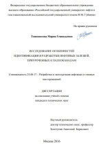 Исследование особенностей идентификации и разработки нефтяных залежей, приуроченных к палеоканалам