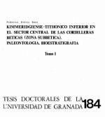 Kimmeridgiense-tithonico inferior en el sector central de las cordilleras beticas (zona subbetica). Paleontologia. Bioestratigrafia / Нижний киммериджский-титонский ярус в центральном секторе Бетических гор (суббетическая зона). Палеонтология. Биостратигр
