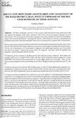 Kiruna-Type Iron Oxide-Apatite Ores and "Apatitites" of the Bafq District, Iran, with an Emphasis on the REE Geochemistry of their Apatites
