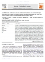 Late palaeozoic and meso-cenozoic tectonic evolution of the southern Kyrgyz Tien Shan: constraints from multi-method thermochronology in the Trans-Alai, Turkestan-Alai segment and the southeastern Ferghana Basin