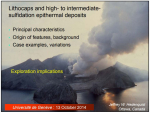 Lithocaps and high- to intermediatesulfidation epithermal deposits / Литокапы и эпитермальные месторождения формаций high- to intermediatesulfidation