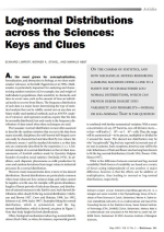 Log-normal distributions across the sciences: Keys and clues / Логнормальные распределения в науке: ключи и подсказки