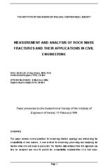 Measurement and analysis of rock mass fractures and their applications in civil engineering / Измерение и анализ трещиноватости горных массивов и их применение в гражданском строительстве