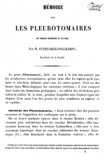 Mémoire sur les Pleurotomaires des terrains secondaires du Calvados / Диссертация о плевротомерах второстепенных земель Кальвадоса 