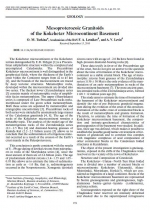 Mesoproterozoic Granitoids of the Kokchetav Microcontinent Basement