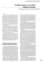 The metallogenesis of the South American platform / Металлогенез Южноамериканской платформы