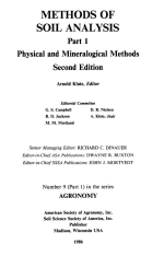 Methods of soil analysis. Part 1. Physical and mineralogical methods / Методы анализа почв. Часть 1. Физические и минералогичекие методы