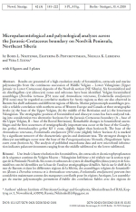Micropalaeontological and palynological analyses across the Jurassic-Cretaceous boundary on Nordvik Peninsula, Northeast Siberia / Микропалеонтологический и палинологический анализы на границе юрского и мелового периодов на полуострове Нордвик