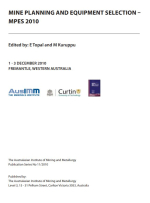 Mine planning and equipment selection - MPES 2010 / Планирование горных работ и выбор оборудования