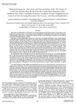 Mineral paragenesis, alteration, and geochemistry of the two types of gold ore and the host rocks from the carlin-type deposits in the southern part of the Goldstrike Property, Northern Nevada: implications for sources of ore-forming elements, ore genesis