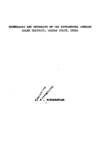 Mineralogy and petrology of the Sittampundi complex Salem district, Madras state, India / Минералогия и петрология комплекса Ситтампунди, округ Салем, штат Мадрас, Индия