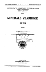 Minerals yearbook. 1935 / Ежегодник полезных ископаемых