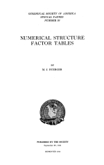Numerical structure factor tables / Таблицы числовых структурных коэффициентов