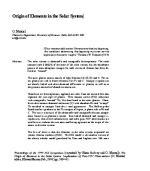 Origin of elements in the Solar system / Происхождение элементов в Солнечной системе