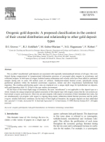 Orogenic gold deposits: A proposed classification in the context of their crustal distribution and relationship to other gold deposit types / Орогенные месторождения золота: предложения по классификации в контексте их распространения в коре 